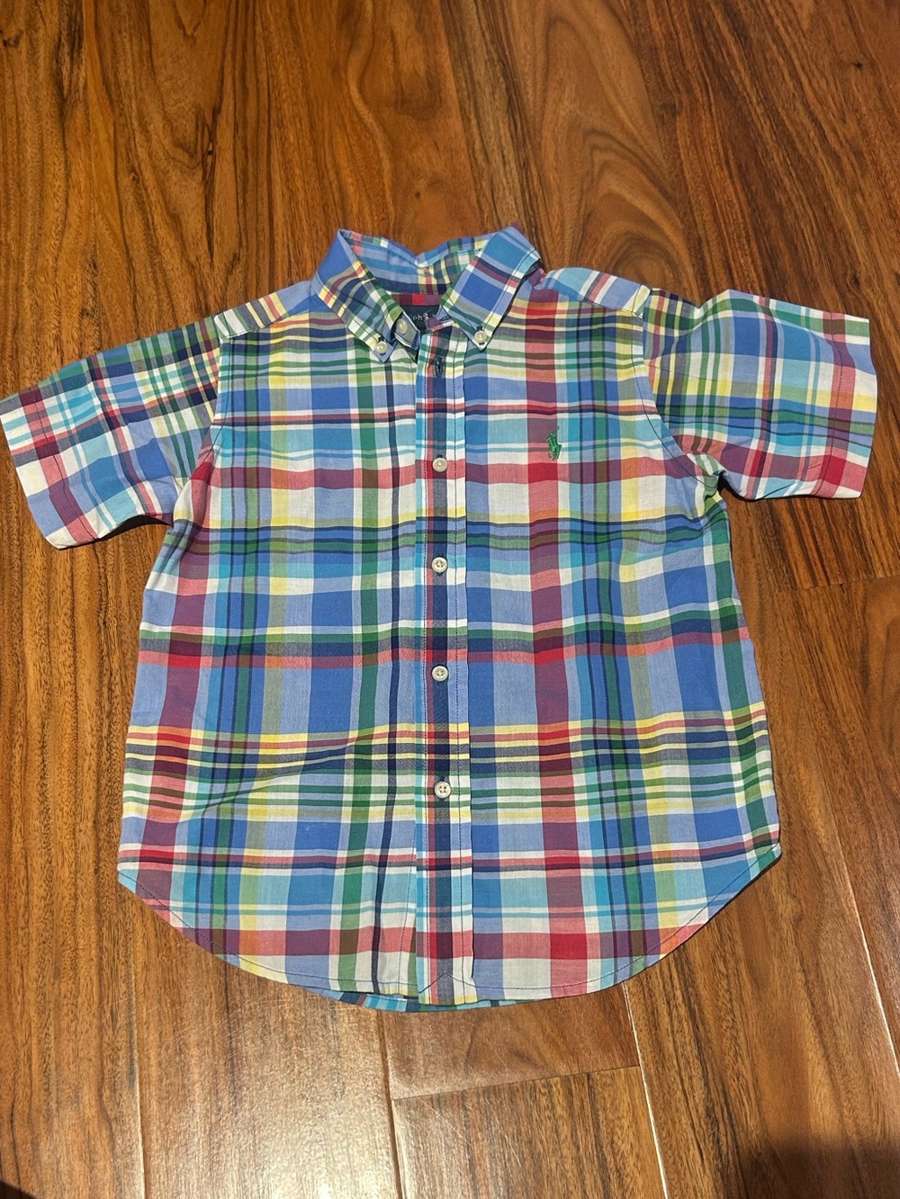 Vintage kids Ralph Lauren plaid polo boys size 4 4t